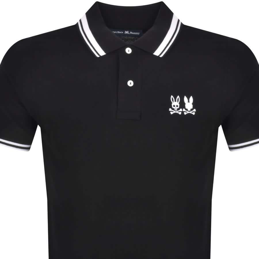 Image number 2 for Psycho Bunny Kingwood Pique Polo T Shirt Black