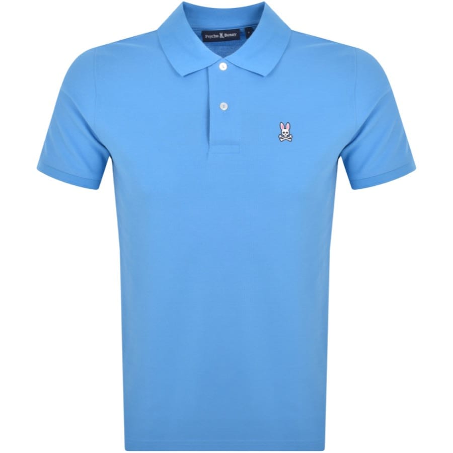 Image number 1 for Psycho Bunny Classic Pique Polo T Shirt Blue