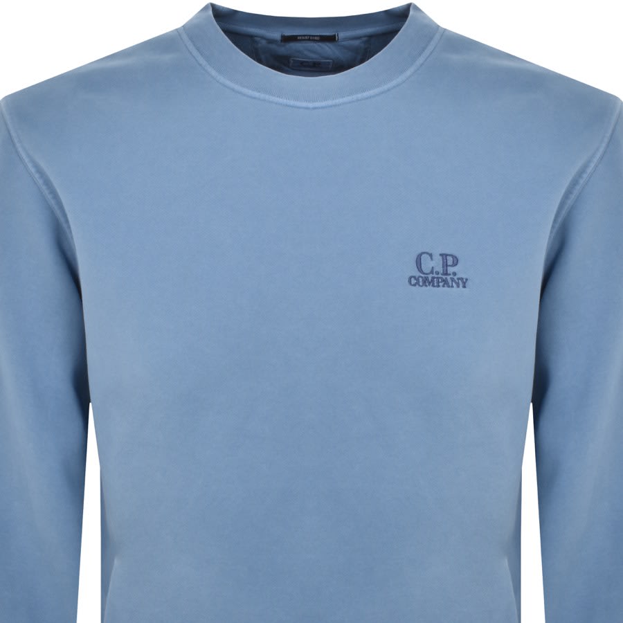 Image number 2 for CP Company Emerized Diagonal Sweatshirt Blue