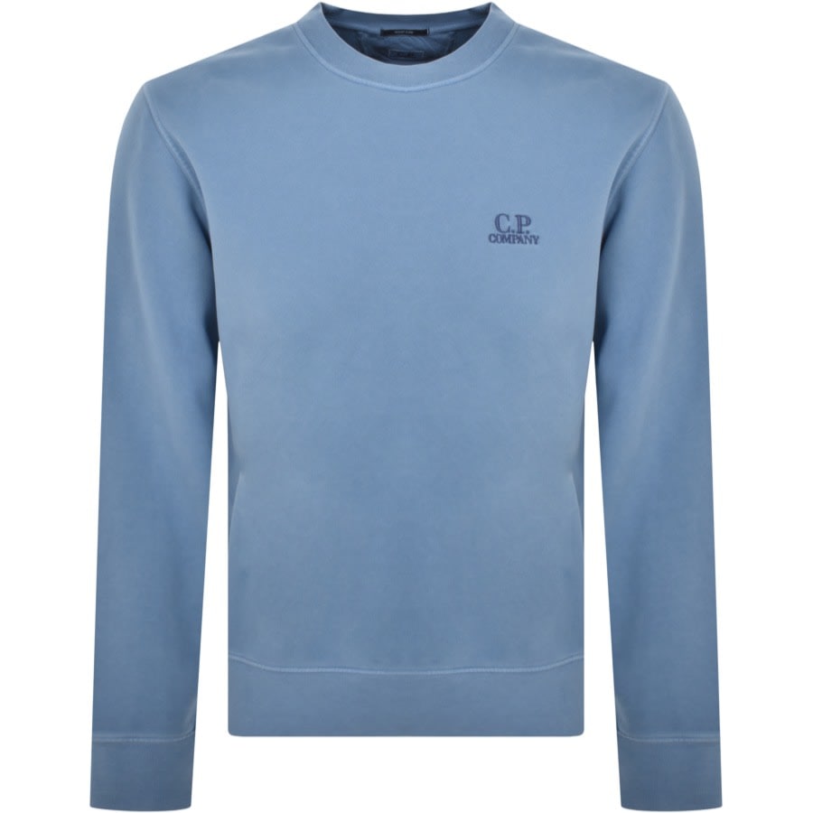 Image number 1 for CP Company Emerized Diagonal Sweatshirt Blue