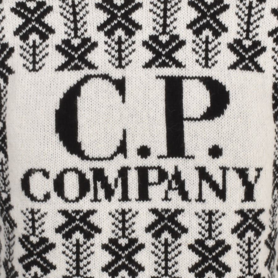 Image number 3 for CP Company Wool Jaquard Jumper White