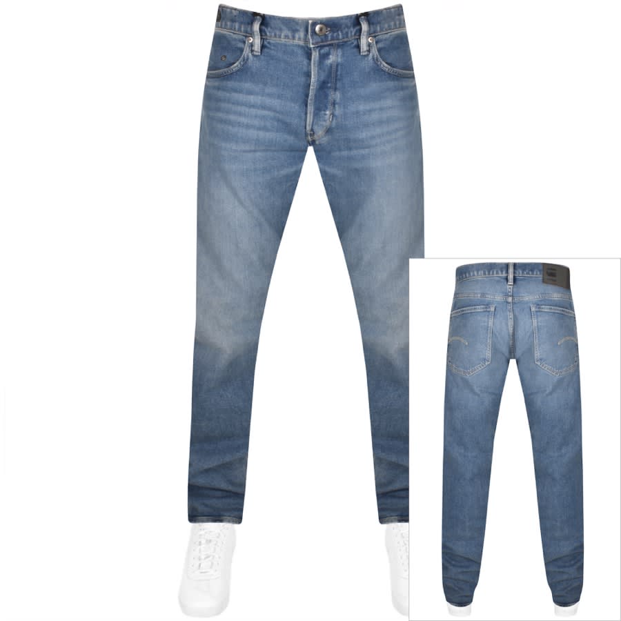 Image number 1 for G Star Raw Mosa Straight Fit Jeans Blue