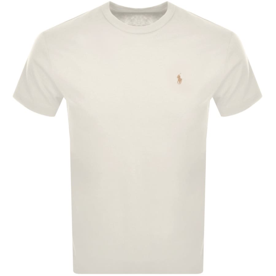 Image number 1 for Ralph Lauren Crew Neck T Shirt Cream