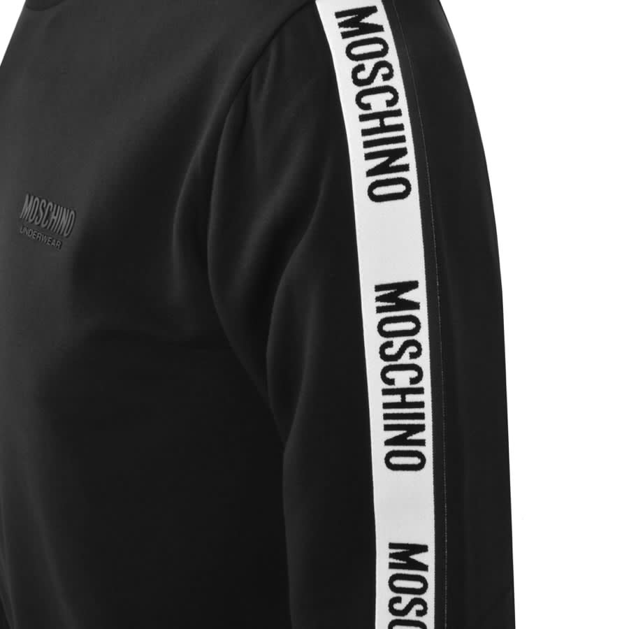Image number 3 for Moschino Logo Full Zip Sweatshirt Black