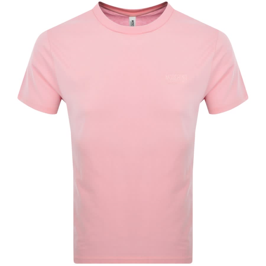 Image number 2 for Moschino Logo T Shirt Pink