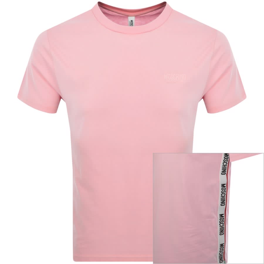 Image number 1 for Moschino Logo T Shirt Pink