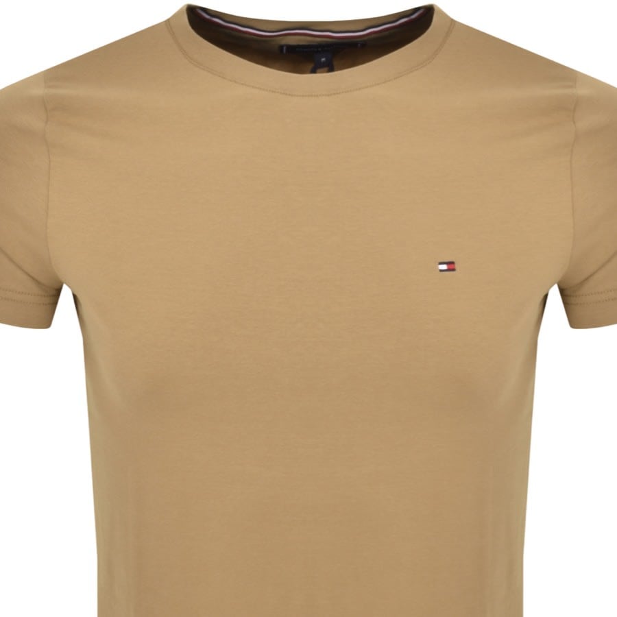 Image number 2 for Tommy Hilfiger Stretch Slim Fit T Shirt Khaki