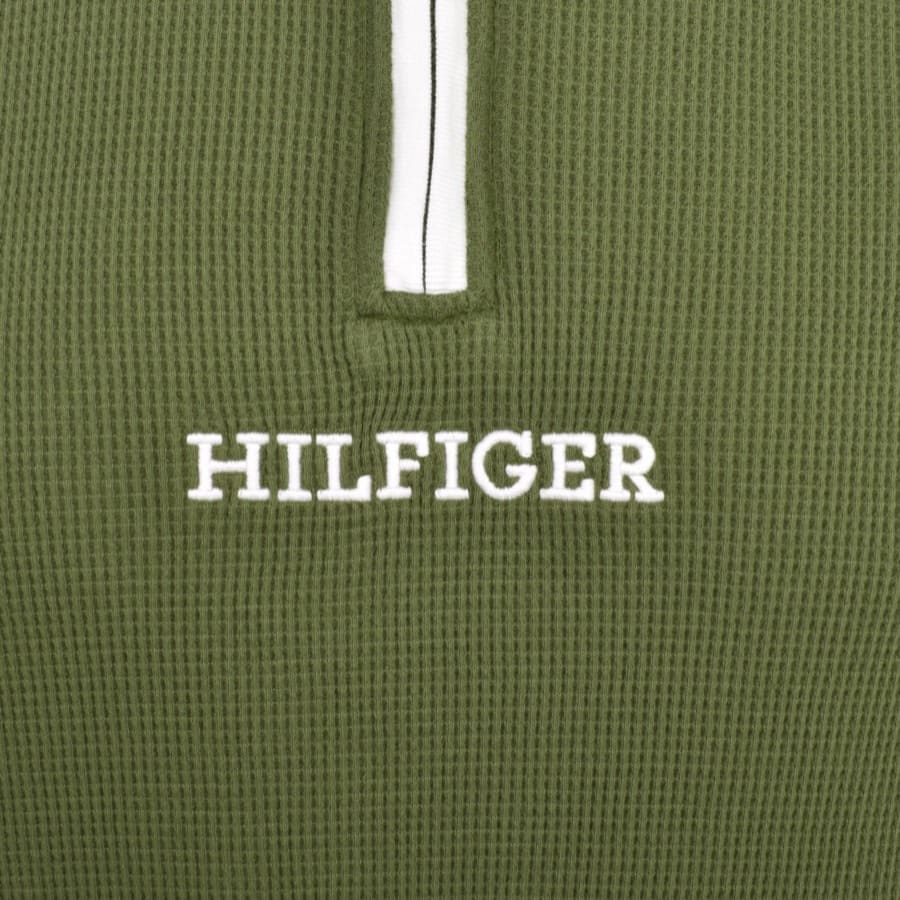 Image number 3 for Tommy Hilfiger Lounge Half Zip Sweatshirt Green