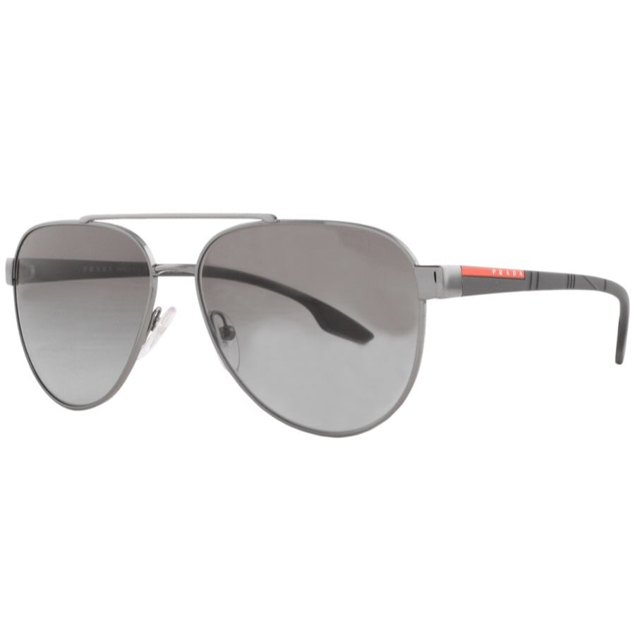 Image number 1 for Prada Linea Rossa Aviator Sunglasses Silver
