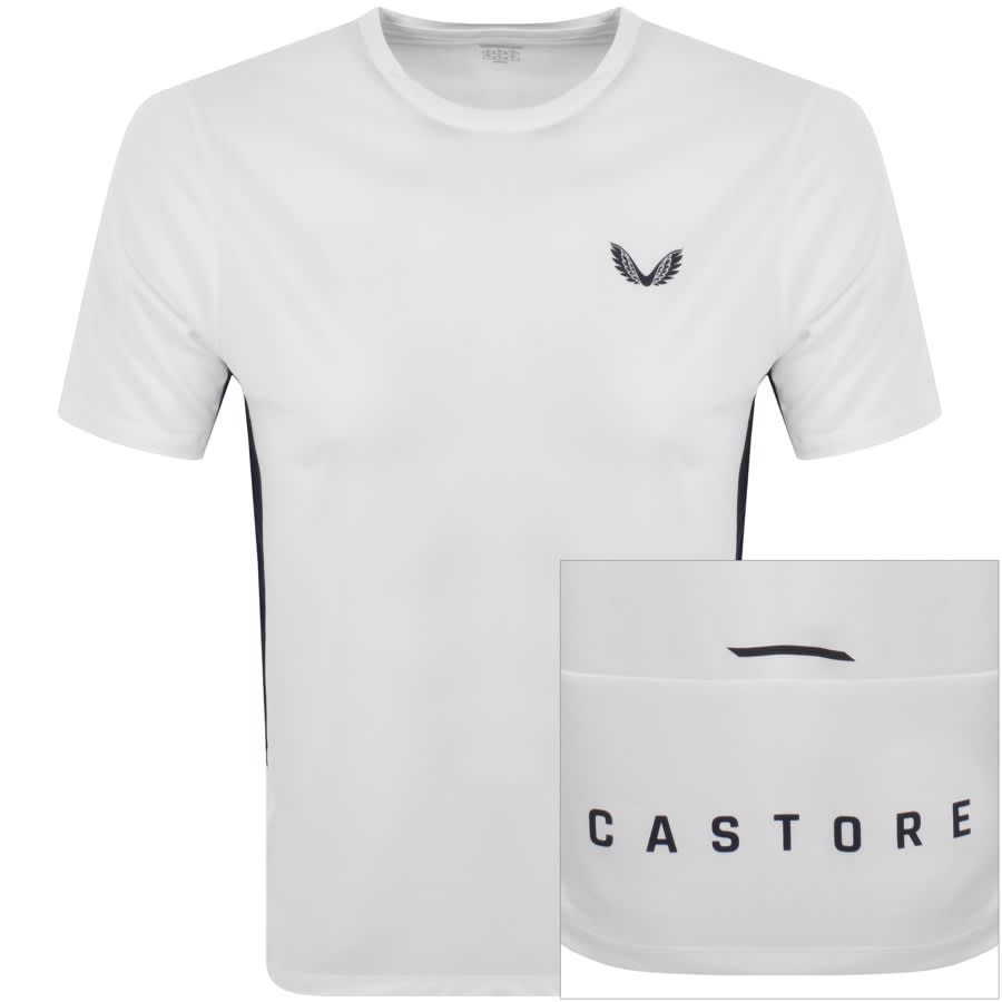 Image number 1 for Castore Mix Mesh Performance T Shirt White