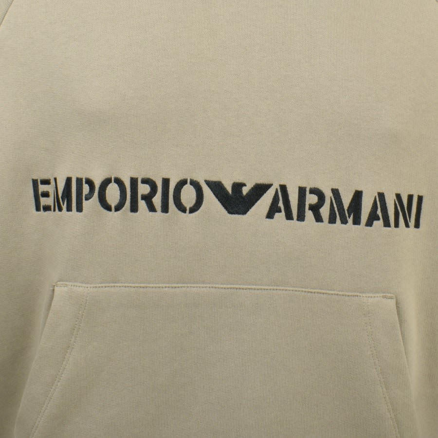 Image number 3 for Emporio Armani Logo Hoodie Green