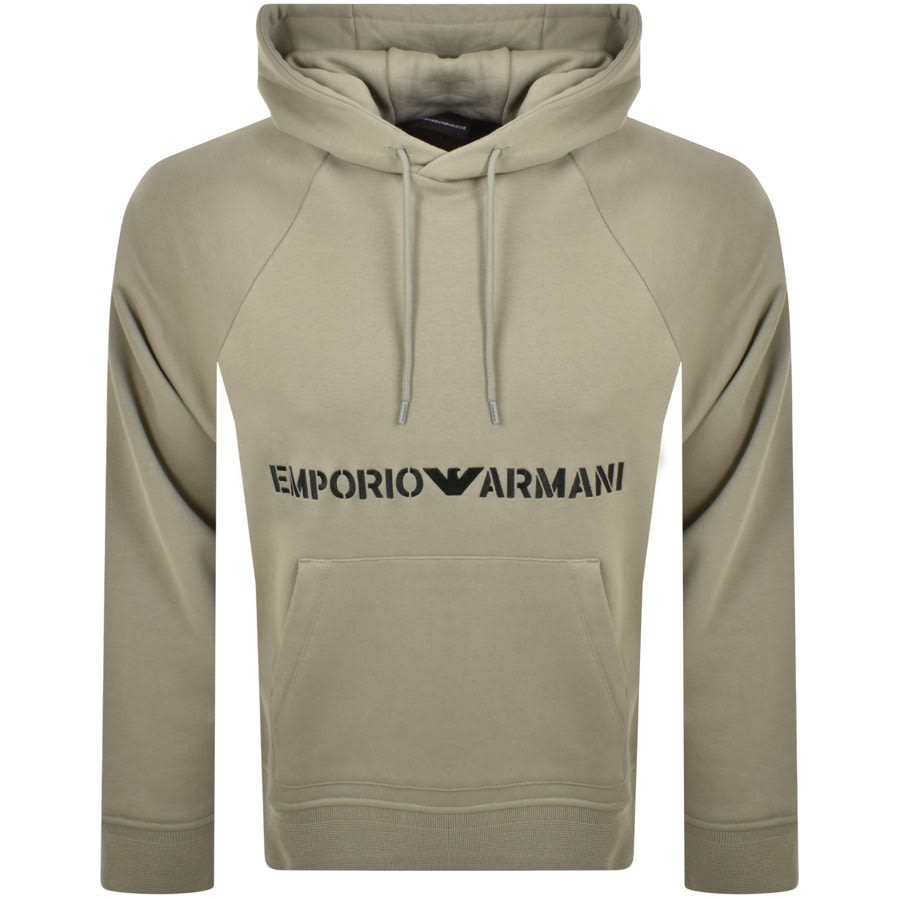 Image number 1 for Emporio Armani Logo Hoodie Green