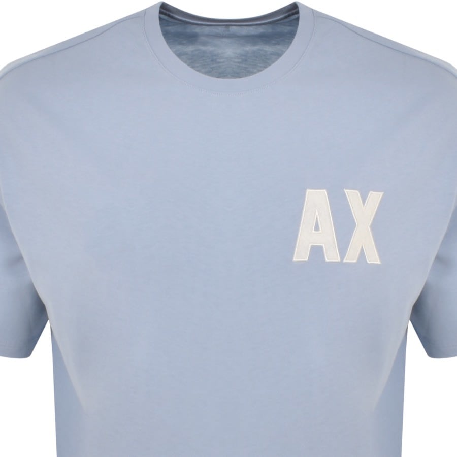 Image number 2 for Armani Exchange Crew Neck Logo T Shirt Blue
