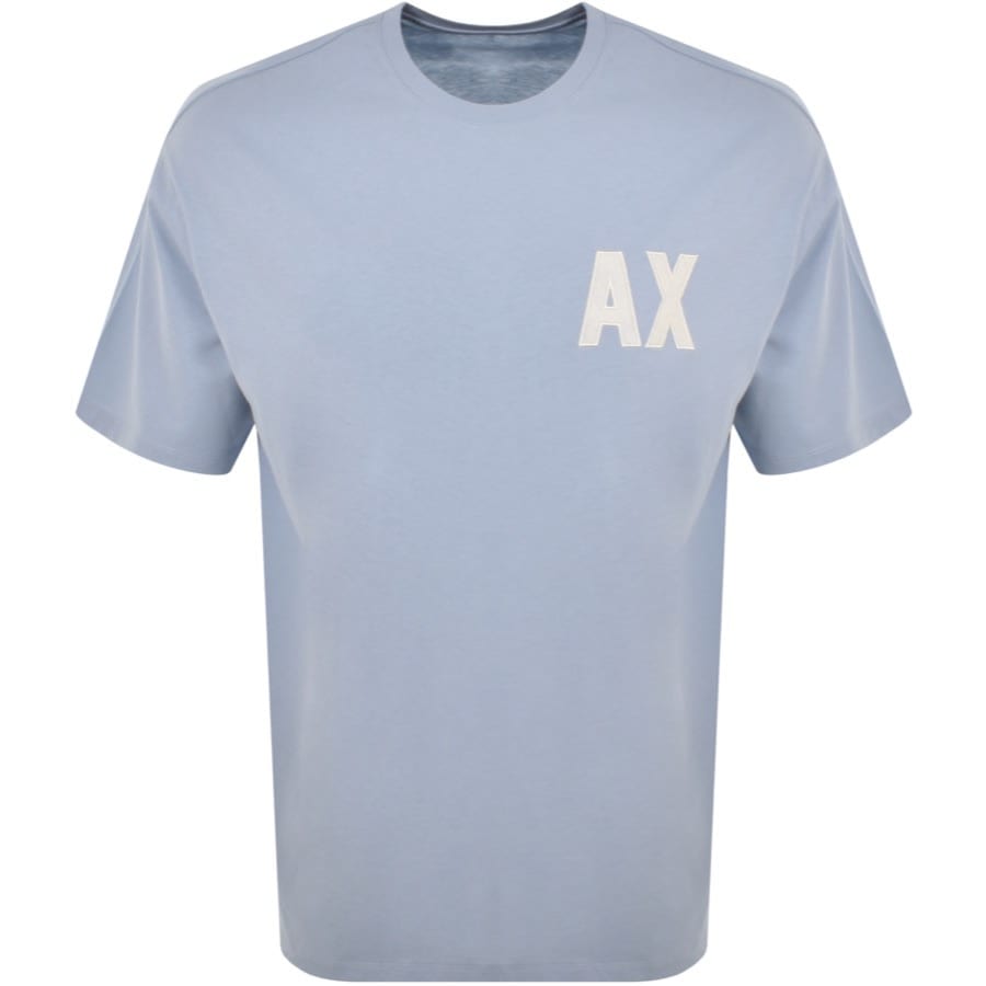 Image number 1 for Armani Exchange Crew Neck Logo T Shirt Blue