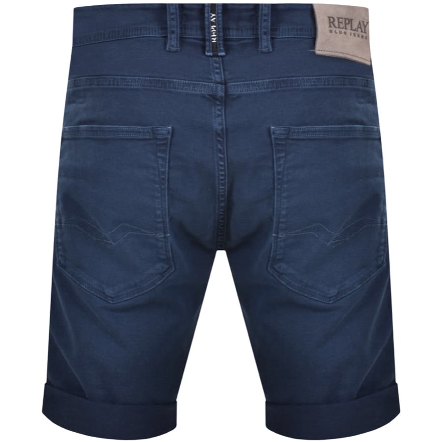 Image number 2 for Replay Denim Shorts Blue