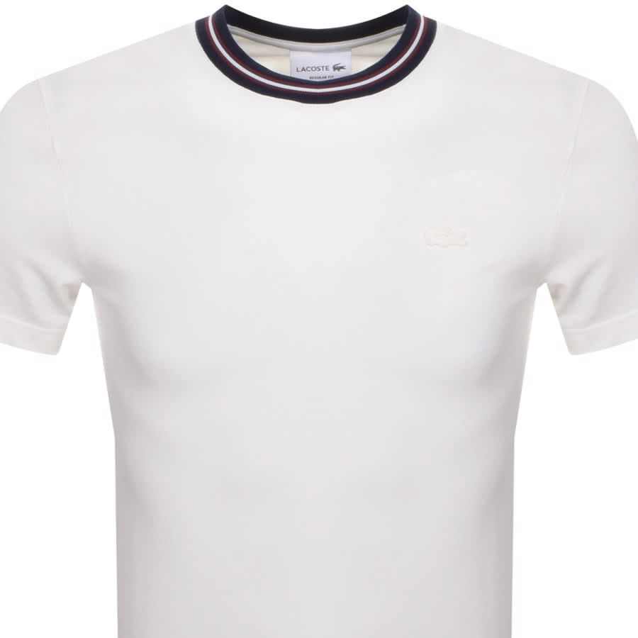 Image number 2 for Lacoste Crew Neck Pique T Shirt White