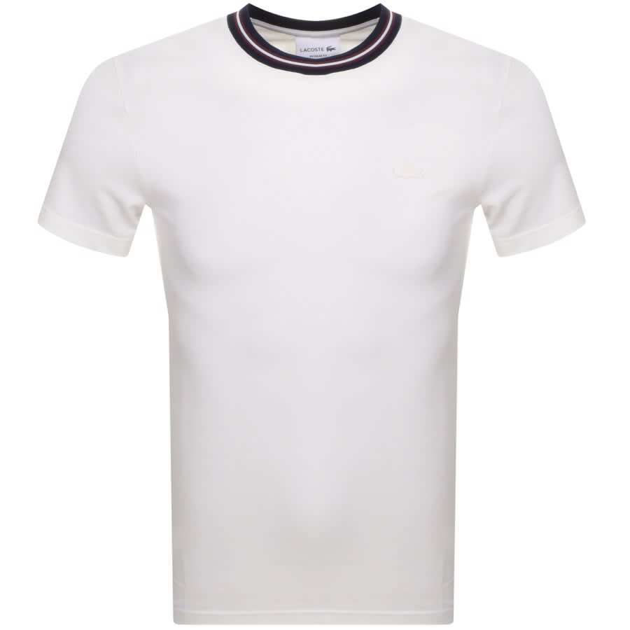 Image number 1 for Lacoste Crew Neck Pique T Shirt White