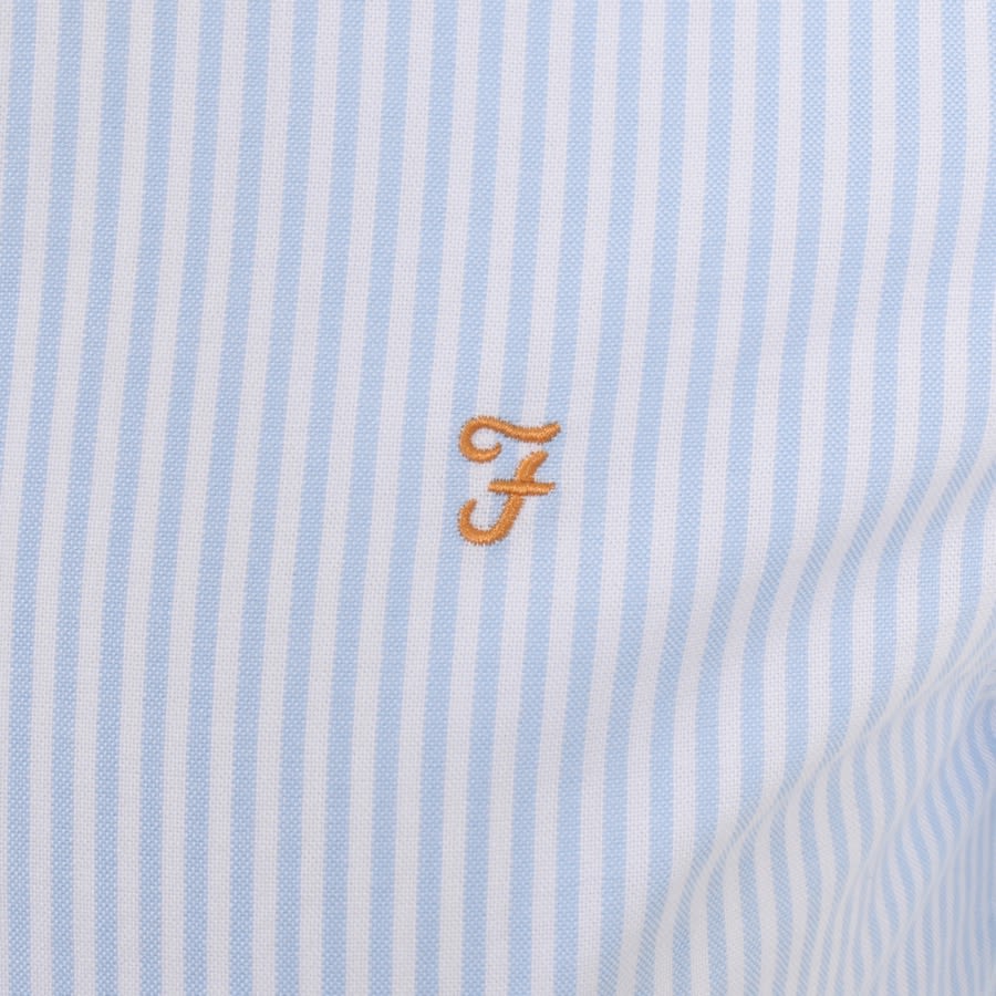 Image number 3 for Farah Vintage Brewer Short Sleeve Shirt Blue