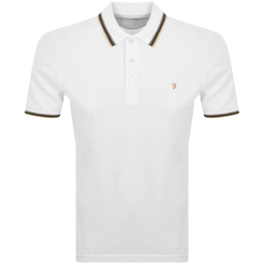 Image number 1 for Farah Vintage Alvin Polo T Shirt White