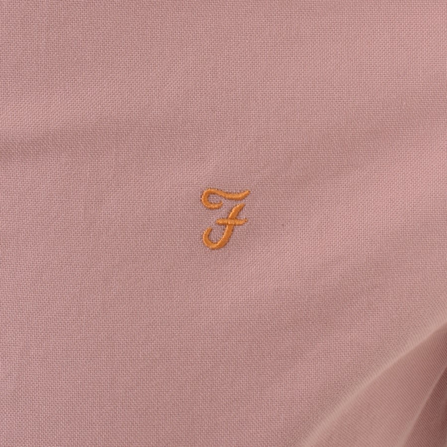 Image number 3 for Farah Vintage Brewer Long Sleeve Shirt Pink