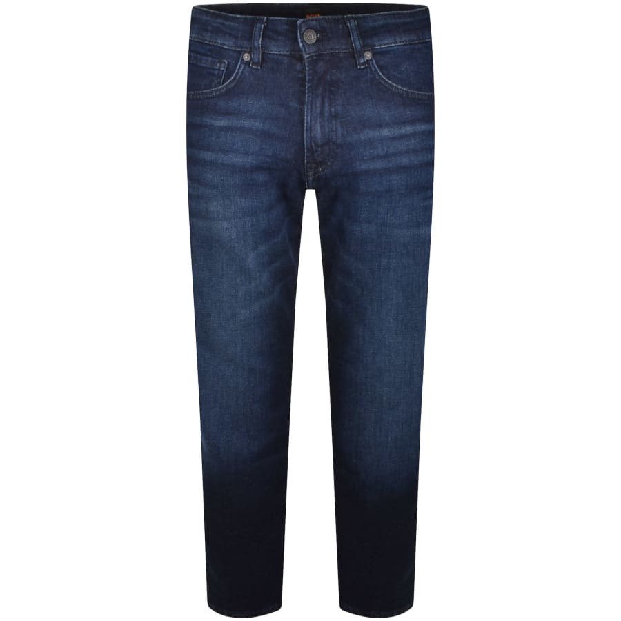 Image number 2 for BOSS Maine Regular Fit Dark Wash Jeans Blue
