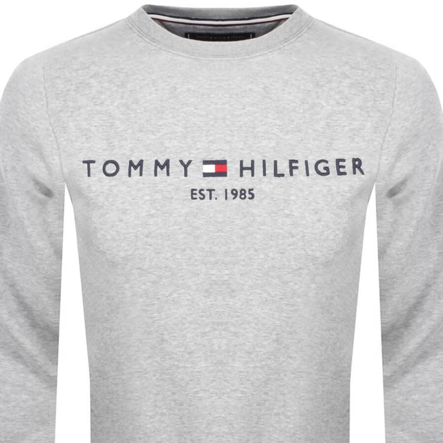 Image number 3 for Tommy Hilfiger Logo Sweatshirt Grey