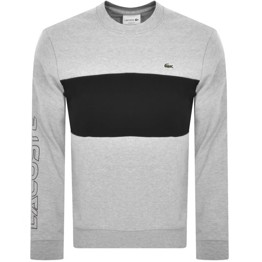 Image number 2 for Lacoste Colour Block Sweatshirt Grey