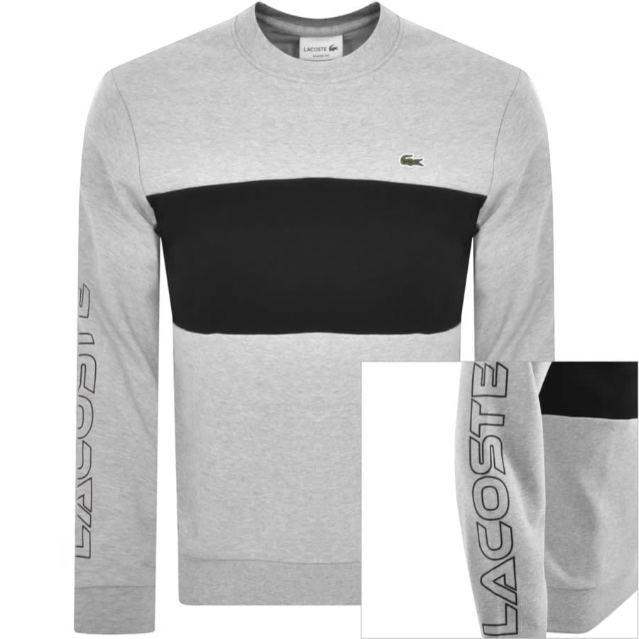 Image number 1 for Lacoste Colour Block Sweatshirt Grey