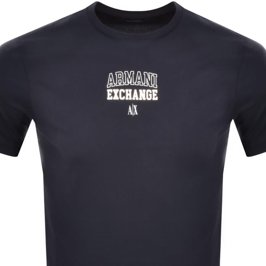 Image number 2 for Armani Exchange Logo T Shirt Navy