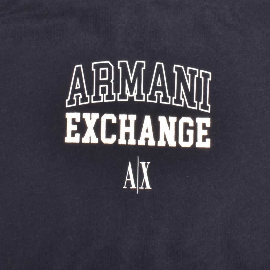 Image number 3 for Armani Exchange Logo T Shirt Navy