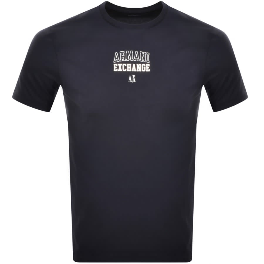 Image number 1 for Armani Exchange Logo T Shirt Navy