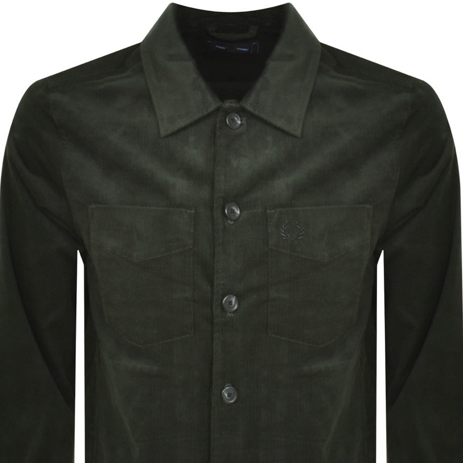 Image number 2 for Fred Perry Zip Overshirt Green