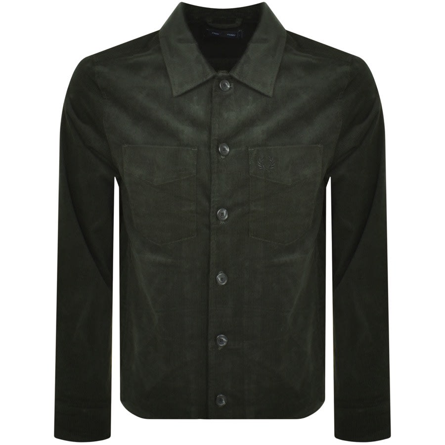 Image number 1 for Fred Perry Zip Overshirt Green