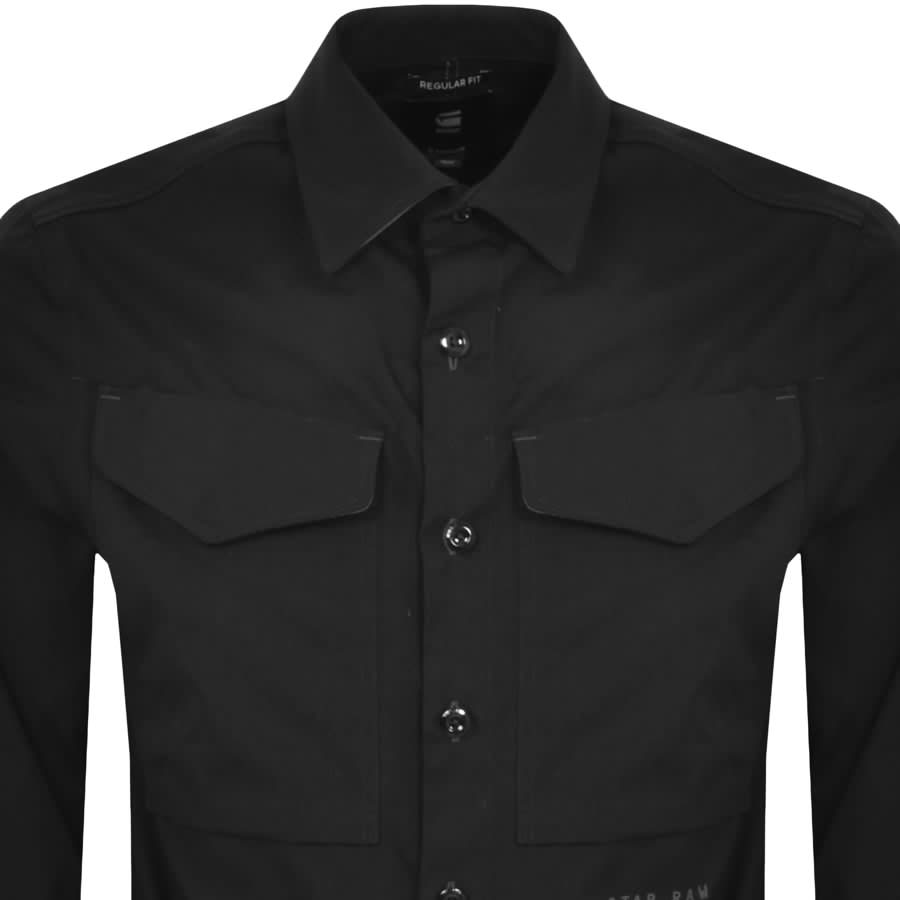 Image number 2 for G Star Raw Cargo Regular Long Sleeve Shirt Black