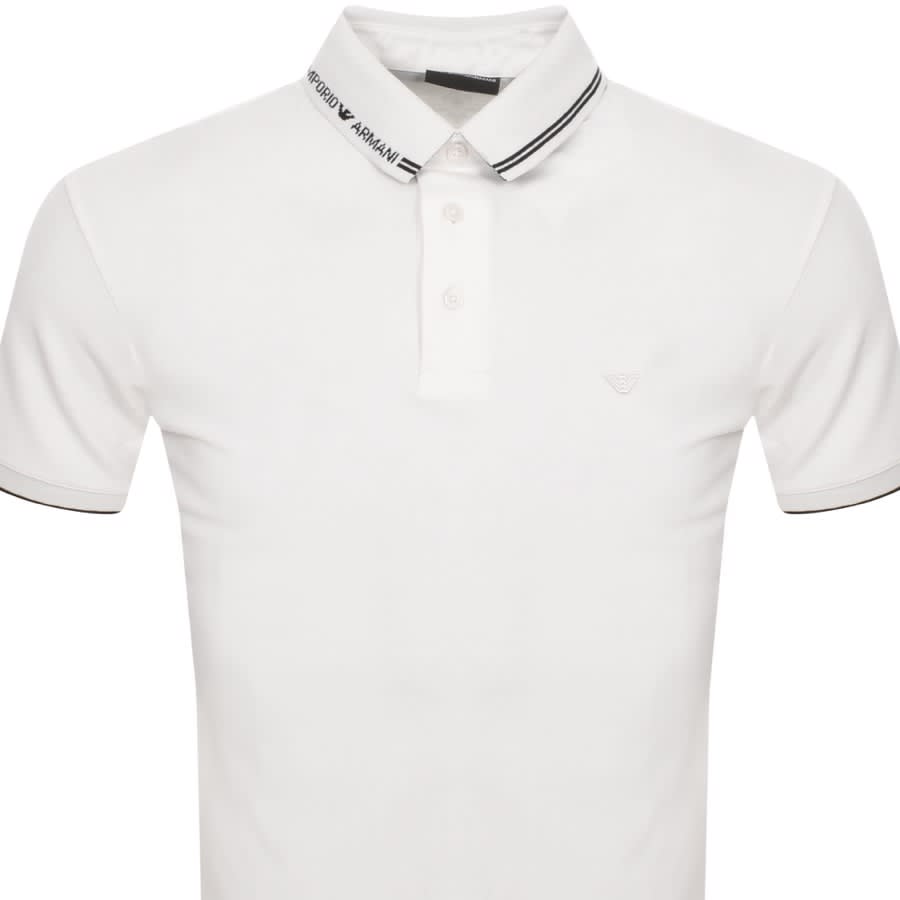 Image number 2 for Emporio Armani Short Sleeved Polo T Shirt White
