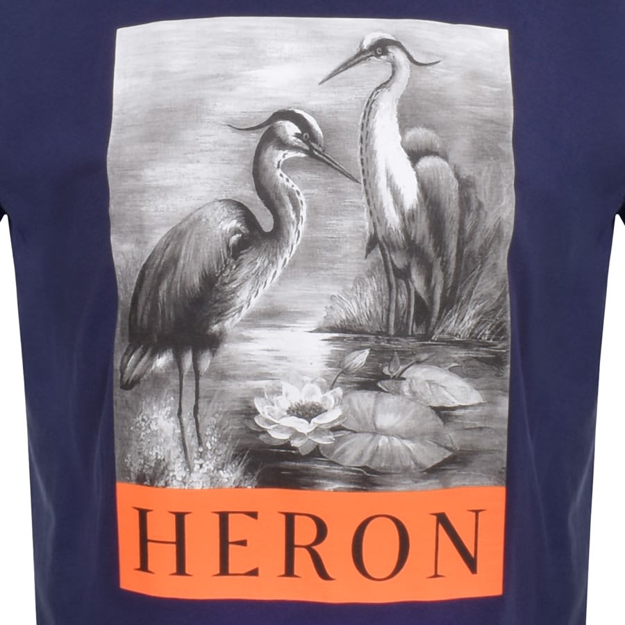 Image number 3 for Heron Preston Heron Logo T Shirt Navy