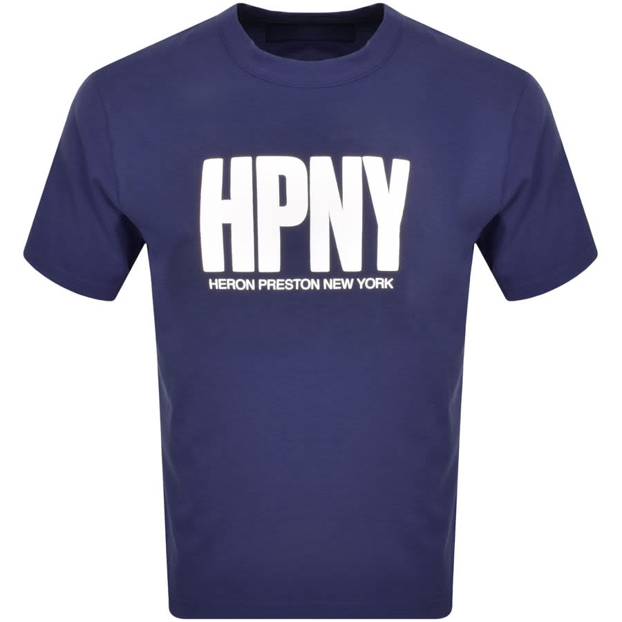 Image number 1 for Heron Preston HPNY Logo T Shirt Navy