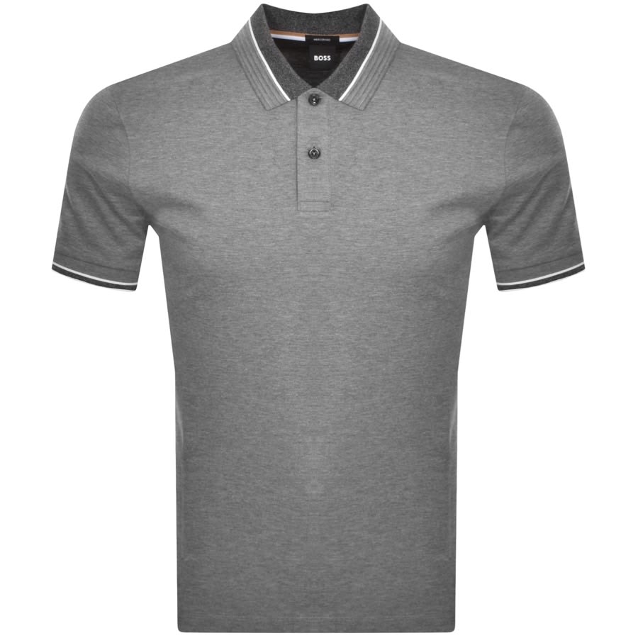 Image number 1 for BOSS Parlay 200 Polo T Shirt Grey
