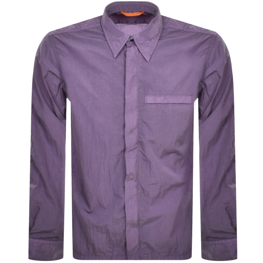 Image number 2 for BOSS Laio Long Sleeve Overshirt Purple