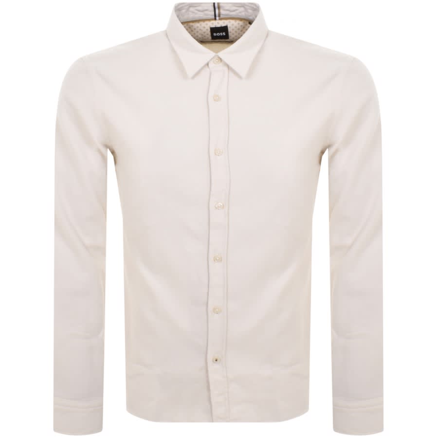 Image number 1 for BOSS Roan Kent Long Sleeved Shirt Beige
