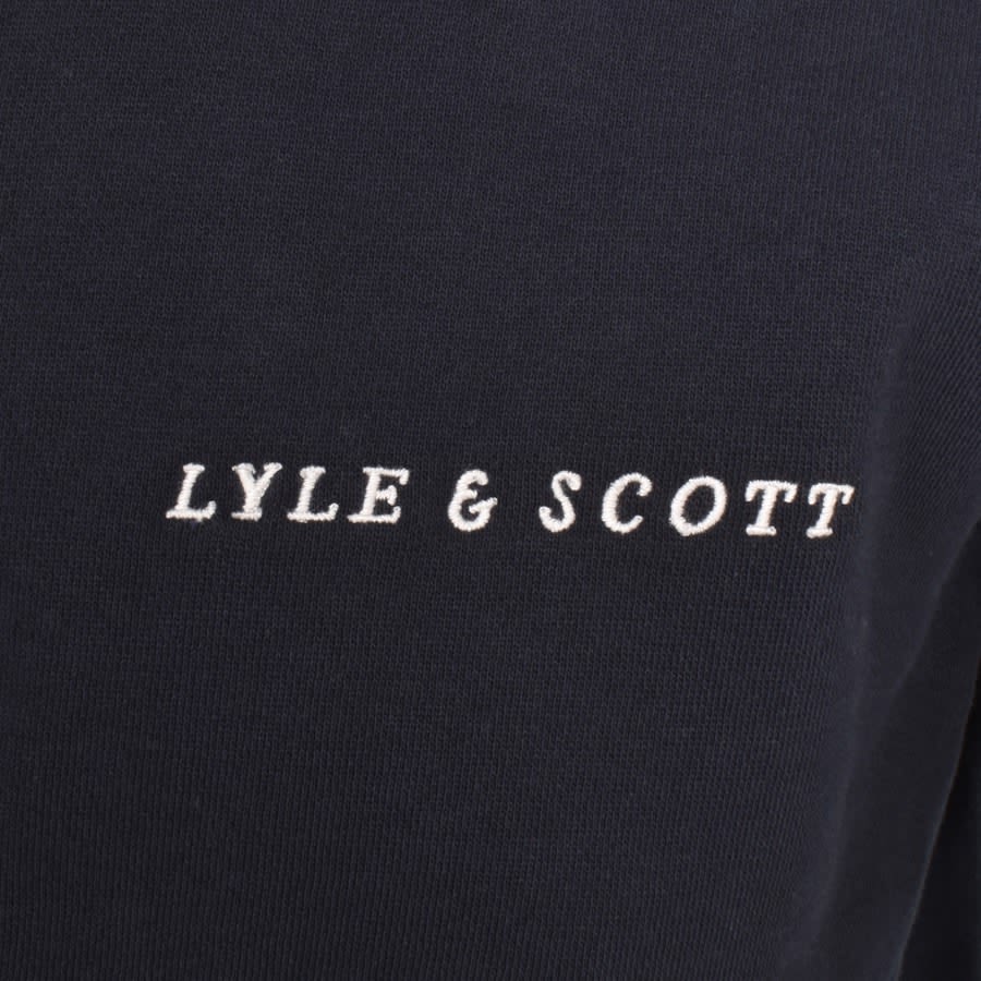 Image number 4 for Lyle And Scott Quarter Zip Sweatshirt Navy