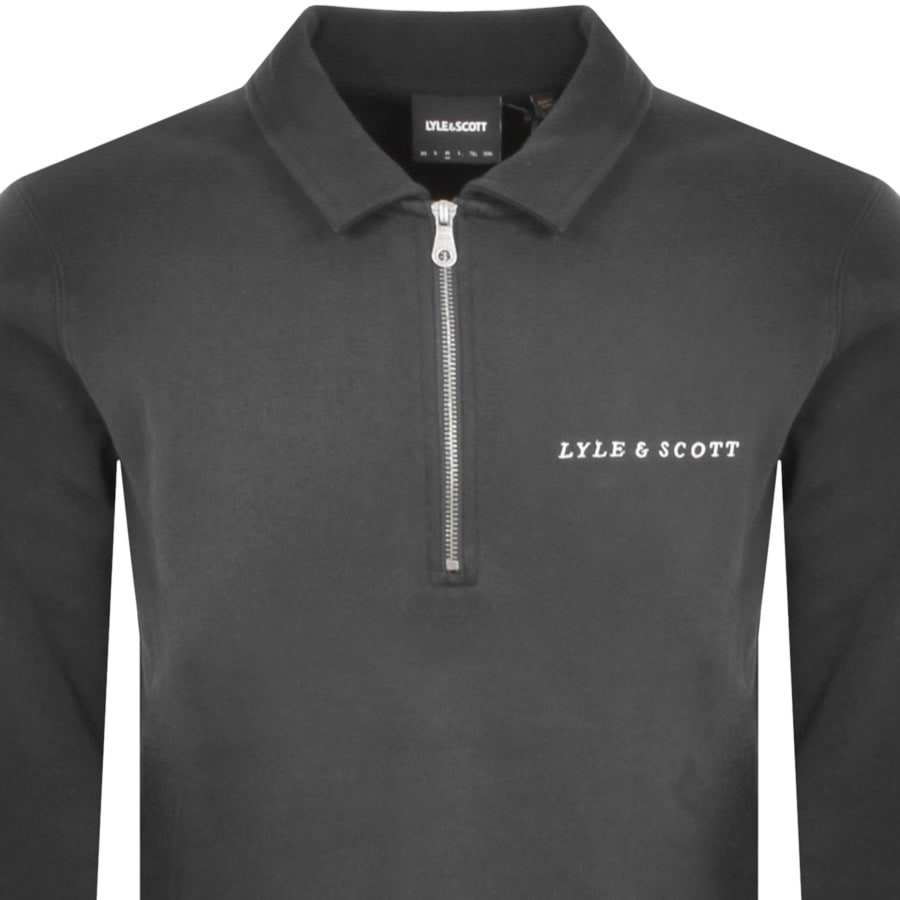 Image number 2 for Lyle And Scott Quarter Zip Sweatshirt Grey