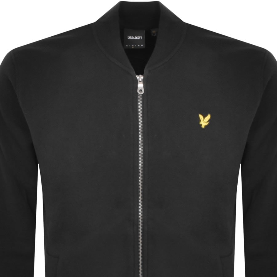 Image number 2 for Lyle And Scott Jersey Bomber Sweatshirt Black