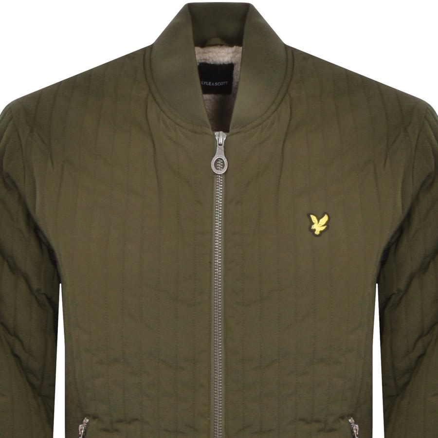 Image number 2 for Lyle And Scott Quilted Liner Jacket Green