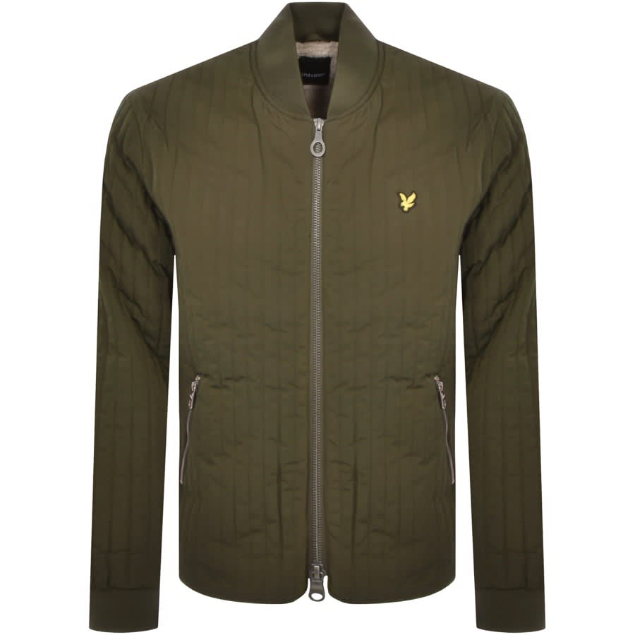 Image number 1 for Lyle And Scott Quilted Liner Jacket Green
