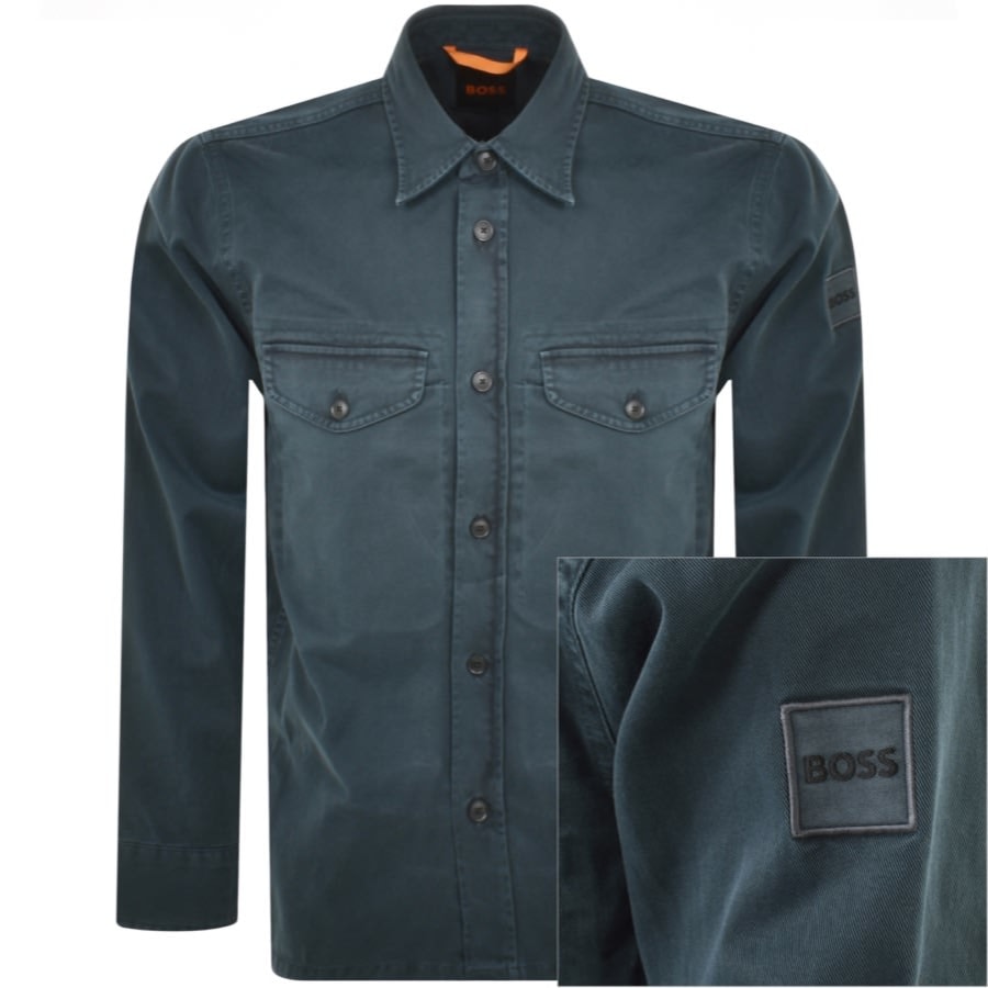Image number 1 for BOSS Lovelock Overshirt Jacket Green