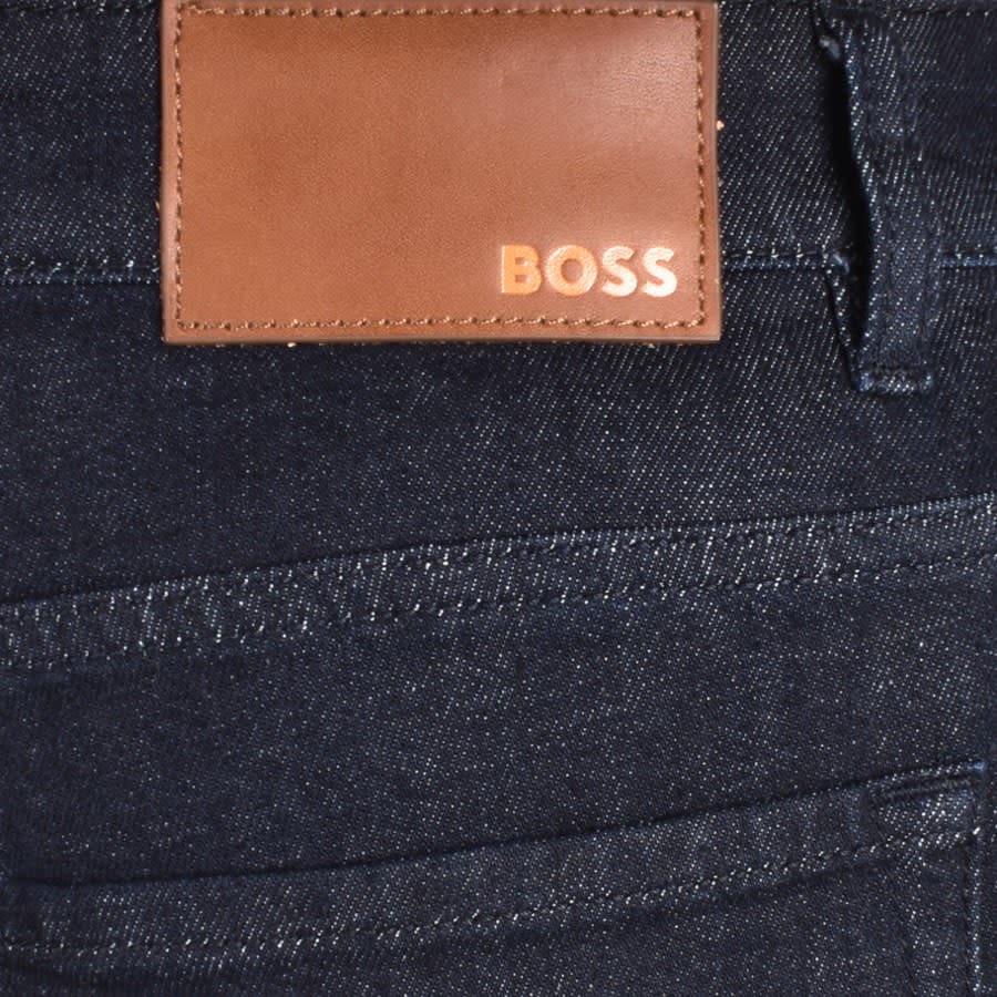 Image number 3 for BOSS Maine Regular Fit Dark Wash Jeans Navy