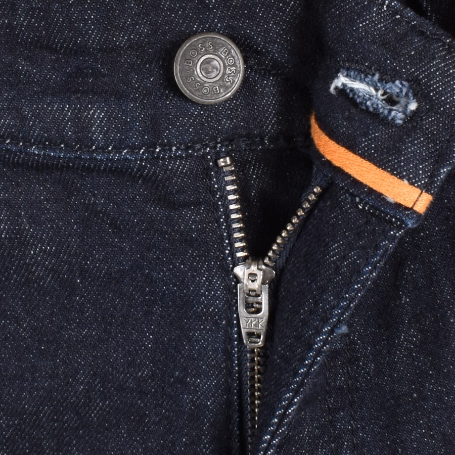 Image number 5 for BOSS Maine Regular Fit Dark Wash Jeans Navy