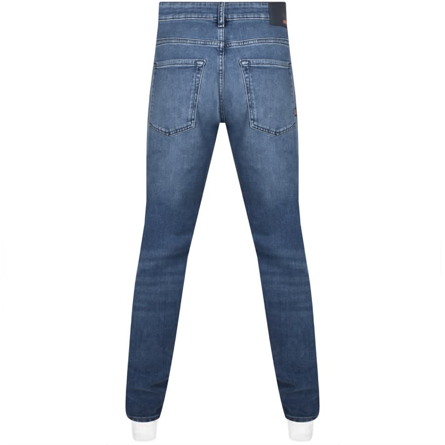 Image number 2 for BOSS Maine Regular Fit Mid Wash Jeans Blue