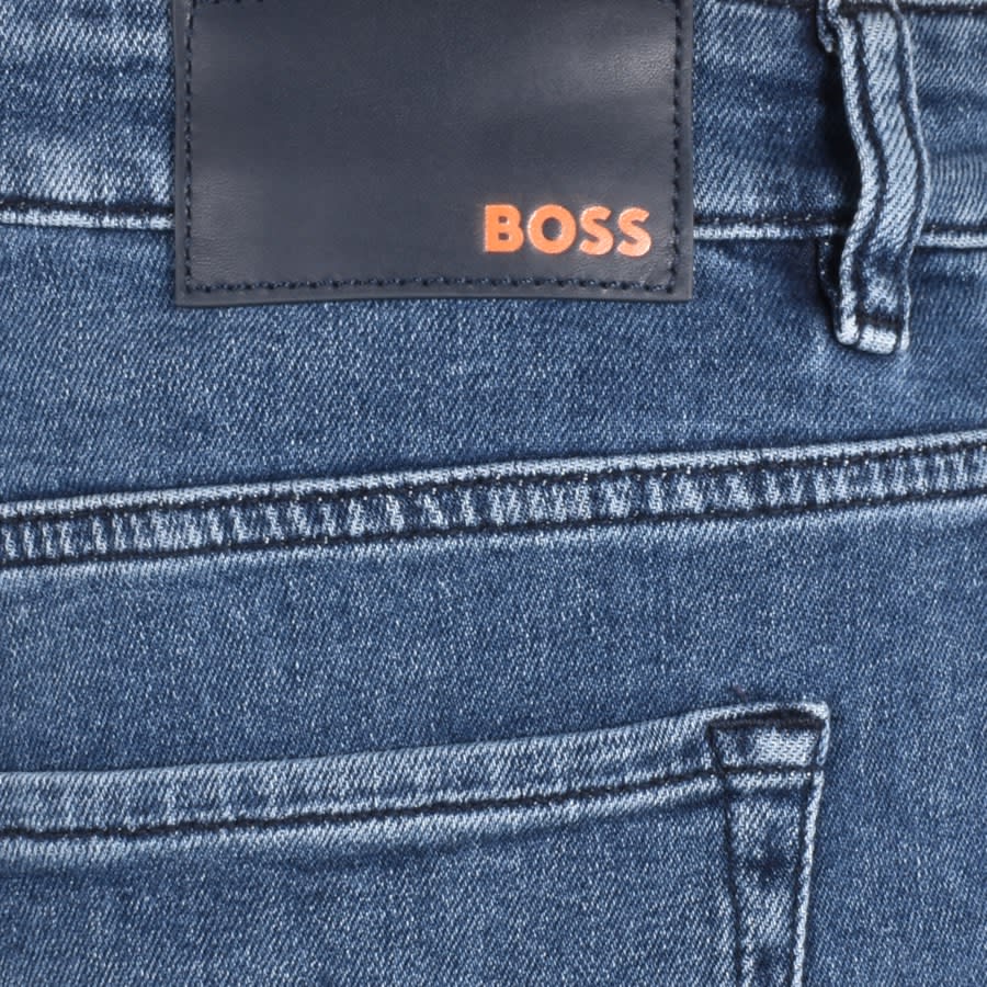 Image number 3 for BOSS Maine Regular Fit Mid Wash Jeans Blue